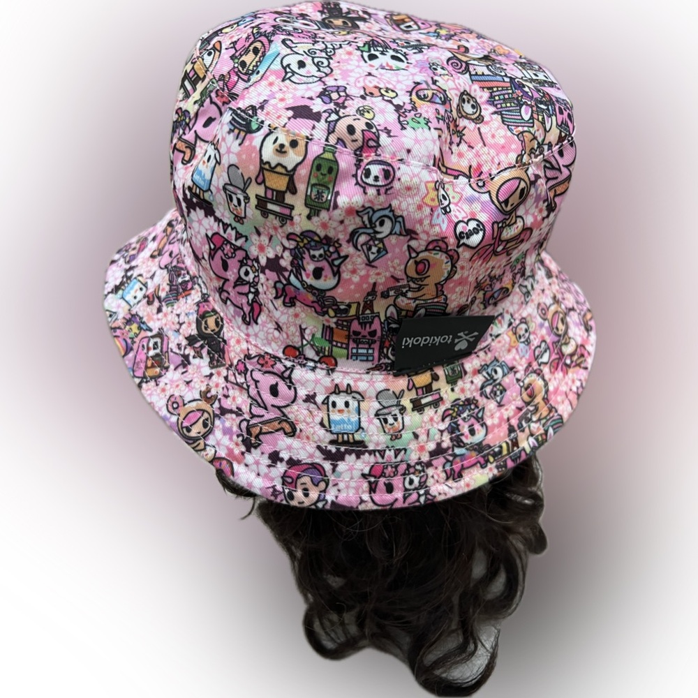 🐱Tokidoki Sakura Celebration Bucket Hat | Reversible | Hello Kitty and Friends - Picture 4 of 17